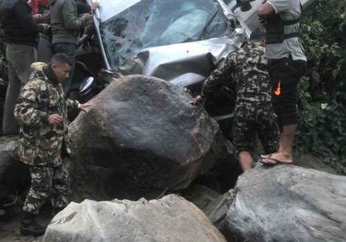 धादिङमा स्कोरपियो जिप दुर्घटना, सेनाले गर्‍याे चारजनाको उद्धार