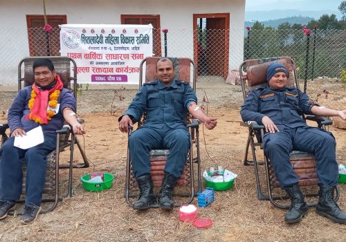 नीलकण्ठ–६ देउरालीछापमा २७ जनाद्धारा रक्तदान