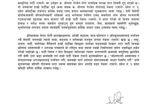 प्रदेश एकमा अन्तर्घात गर्नेहरुमाथि कारबाही:एमाले