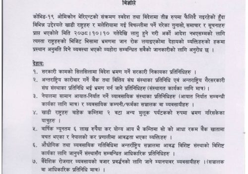 आजदेखि मलेसिया तथा खाडी देशहरुमा भिजिट भिसामा जान रोक