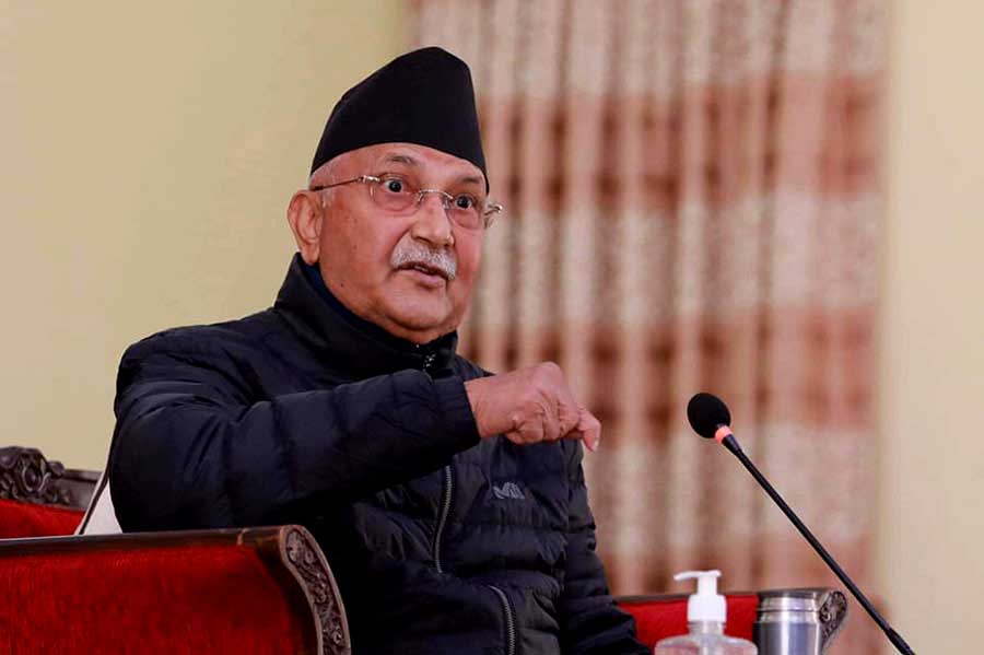 बैशाख ३० गते पाँच दललाई एउटै खुट्टाले कुल्चने छौंः अध्यक्ष ओली