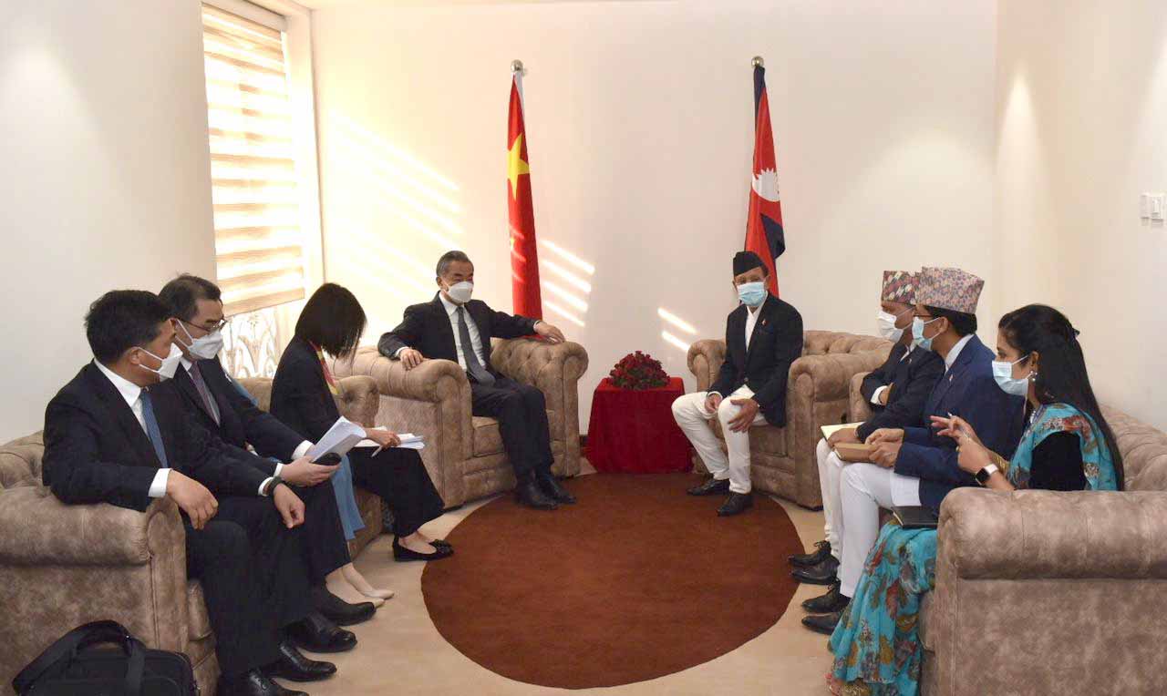 नेपाल–चीन विदेशमन्त्रीस्तरीय द्विपक्षीय बैठक सकियो
