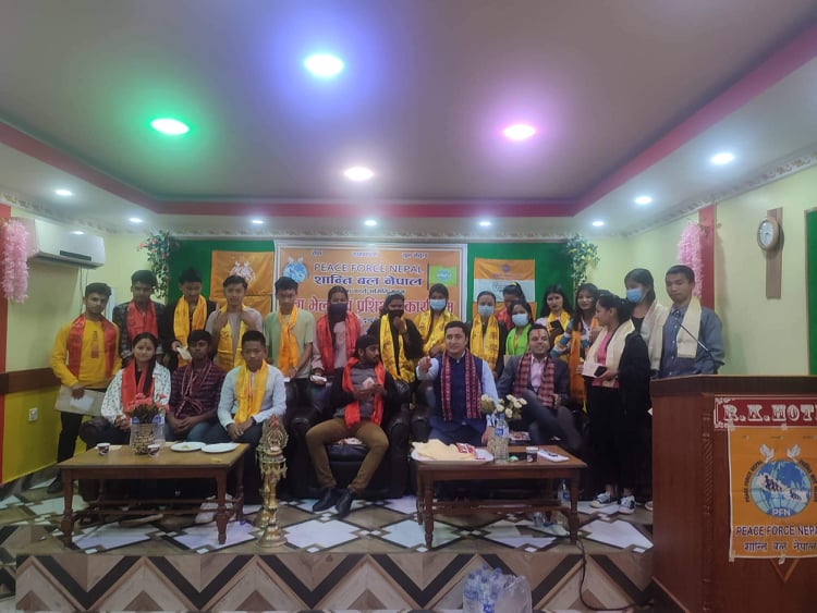 पिस फोर्स धादिङको अध्यक्षमा रमेश न्यौपाने निर्वाचित