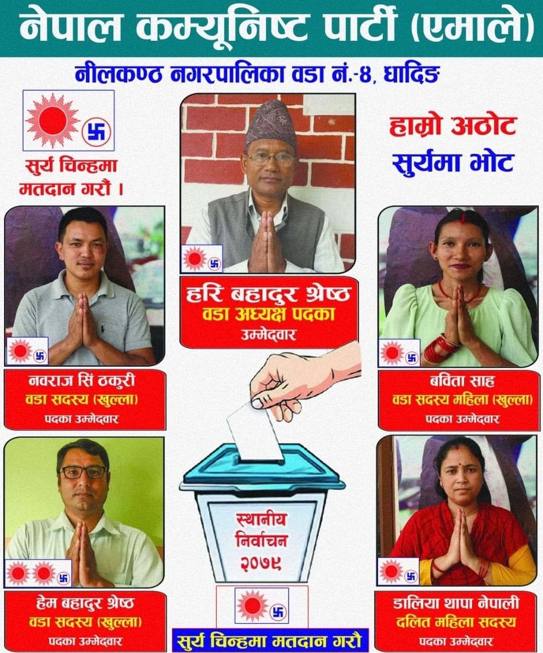नीलकण्ठ–४ मा एमालेका हरि श्रेष्ठको प्यानलै विजयी