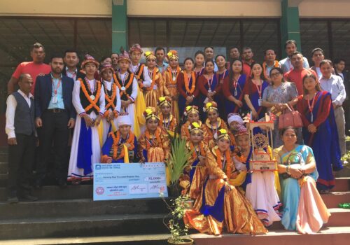 राष्ट्रिय लोकनृत्य प्रतियोगितामा धादिङको एड्भान्स एकेडेमी दोस्रो हुन सफल