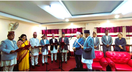 बागमती प्रदेशमा ६ मन्त्रीले लिए शपथ