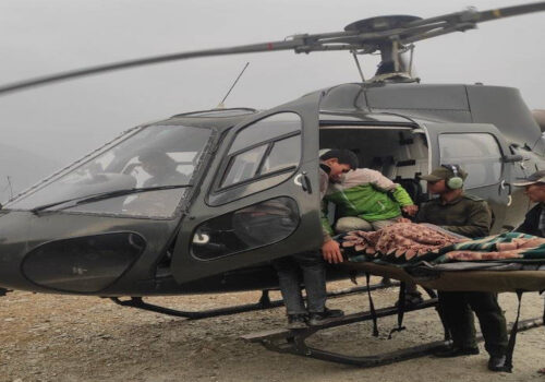 धादिङमा सुत्केरी महिलाको हेलिकप्टर मार्फत उद्वार