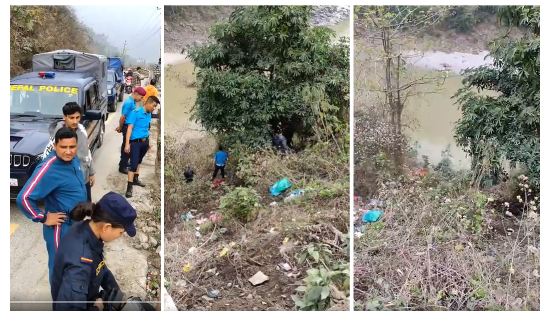 मुग्लीन नजिकै त्रिशुलीमा ट्याक्सी खस्यो, सवार ५ जनाकै मृत्यू